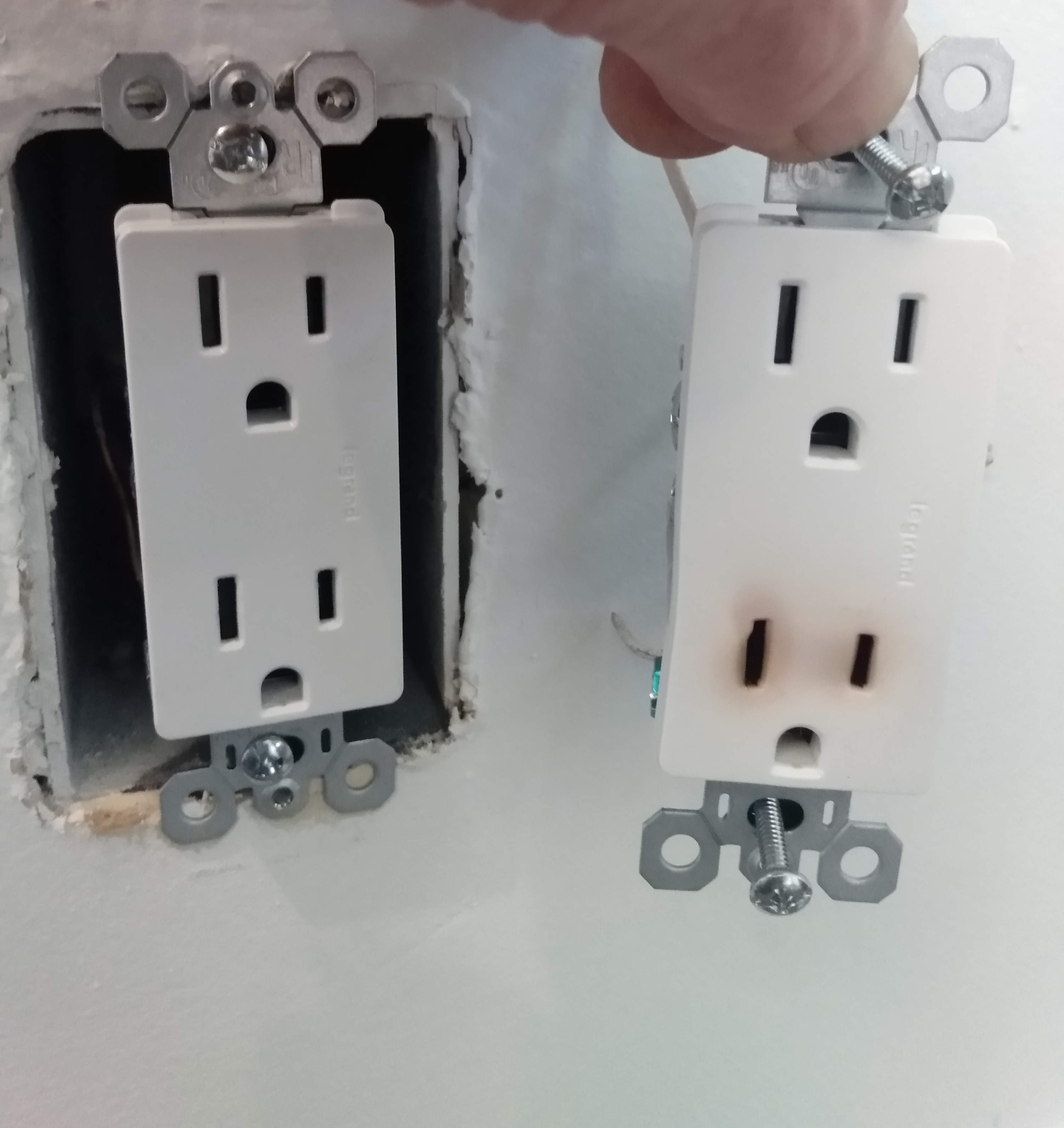 Burnt electrical outlet